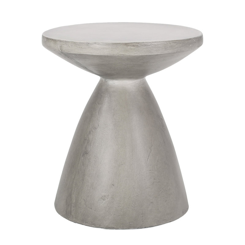 Lightweight Concrete End Table For Outdoor Areas - Functional Piece Accent Side Function