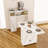 Multifunctional Extendable Folding Dining Table With Wheels, Movable Drop Leaf Dining Table With Wall-Mounted Sideboard & Storage, Space Saving Rectangle Collapsible Table For Small Apartments, Kitchen, Living Room, White