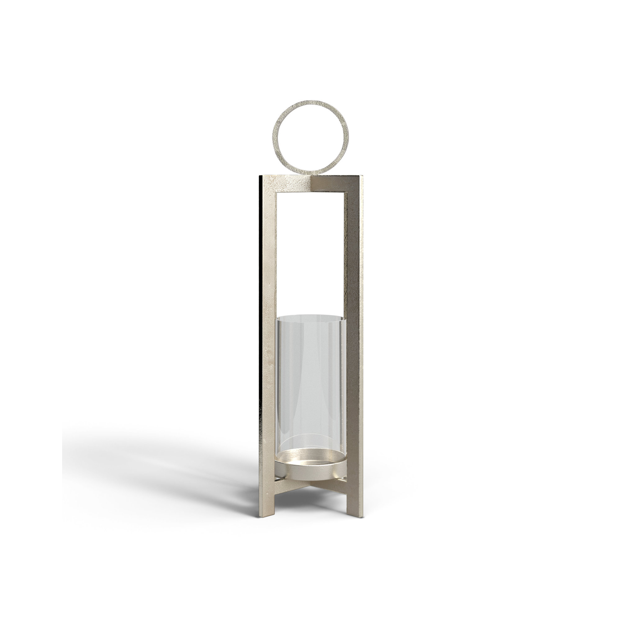 Barrow Lantern, Silver, 30.5" H x 10" W x 10" D