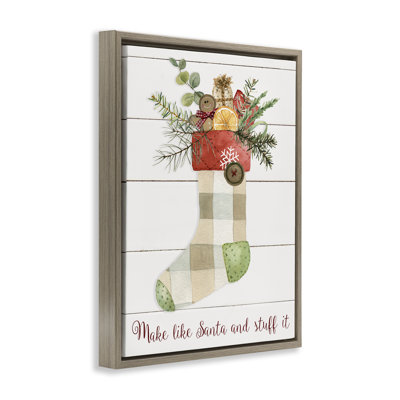Chaussette de Noël écossaise, art giclée par Livi Finn