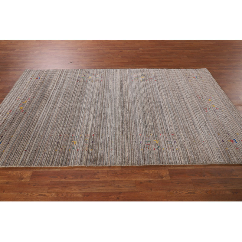 Tapis de couleur terre Gabbeh 5 x 8
