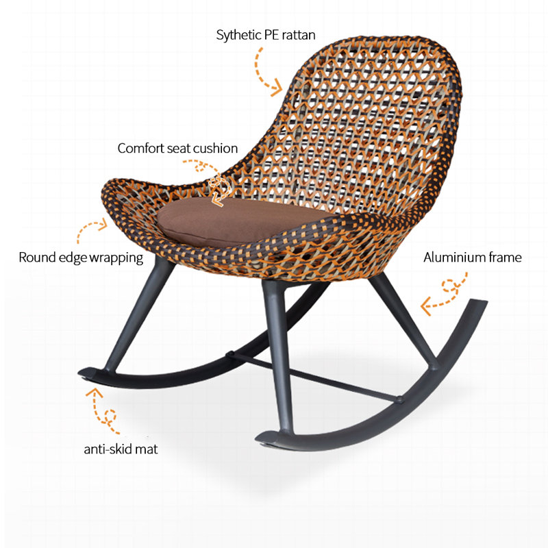 Chaise berçante en osier Home Lovers