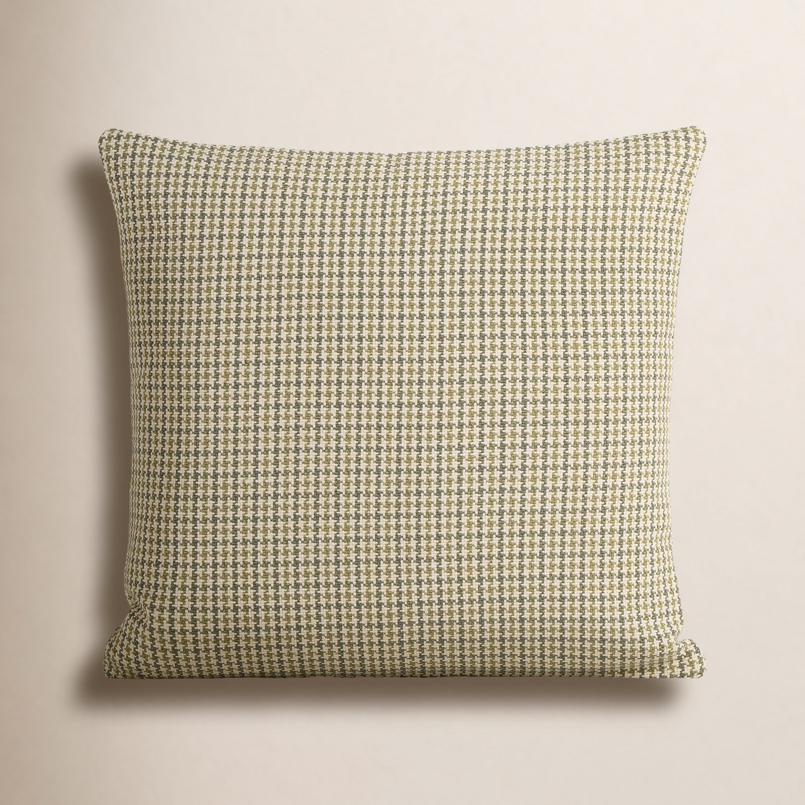 Hansah Pillow, Feather, Square 20", Fern Geometric 1