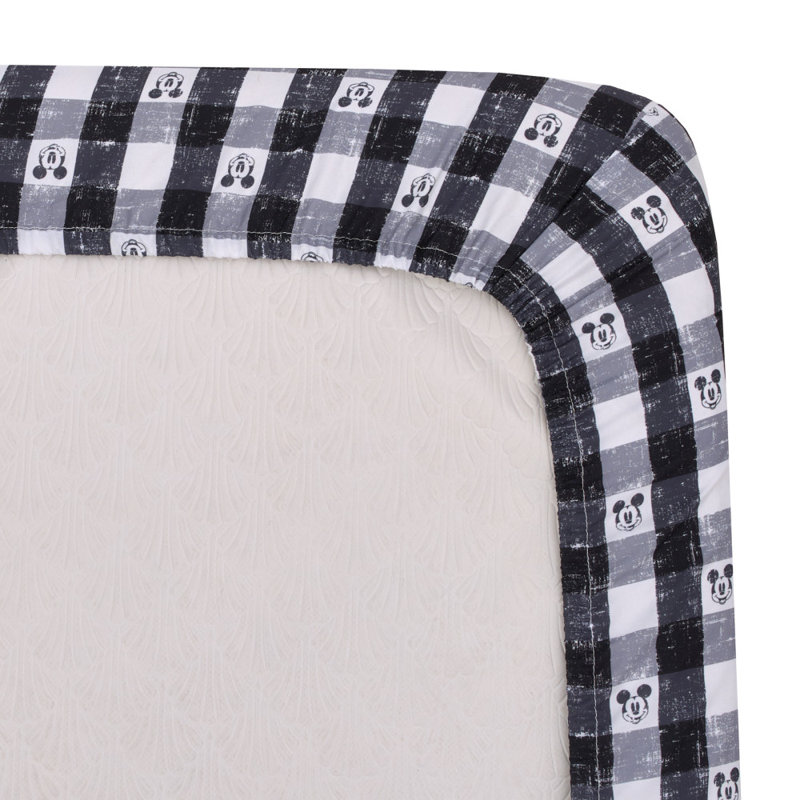 Drap-housse pour lit de bébé Disney Mickey Mouse