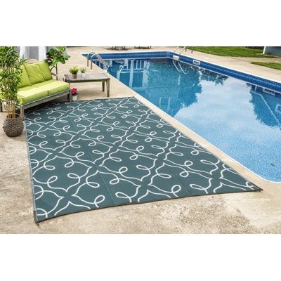 Tapis d'extérieur à motif floral Geo