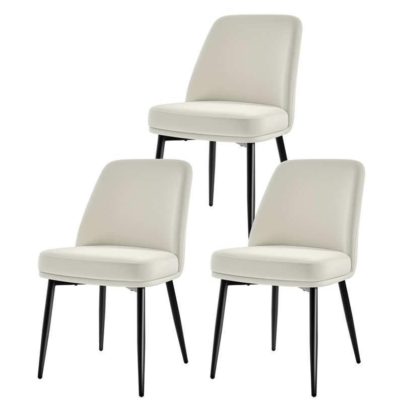 49Cm H Modern Velvet Upholstered Dining Chair for Kitchen/Dining Room, Beige
