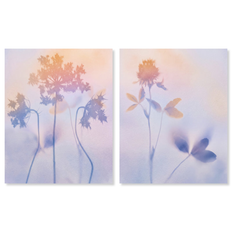 Lavender Shadows Set Floral & Botanical Canvas Print by Oliver Gal, Black Frame, 16 x 20, 16"H x 20"W, Gallery Wrapped