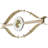 Modern/Contemporary Irregular Metal Wall Clock 10 Inches - Gold