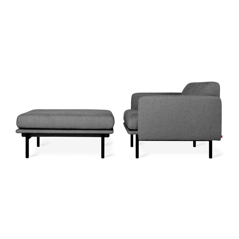 Foundry 2-Pc Chaise, Andorra Pewter Performance Basketweave