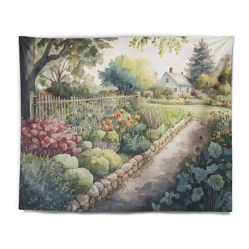 Tapisserie en polyester Fresh Garden at the Cottage III, H 32 po x l 39 po