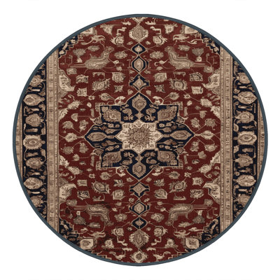 Machine Washable Persian Black Area Rug