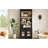 Modern Bookcase with 2 Glass Doors and 1 Drawer, 83.4"Tall Bookshelf with LED Lighting, Storage Bookcase with Open Shelves-796857949