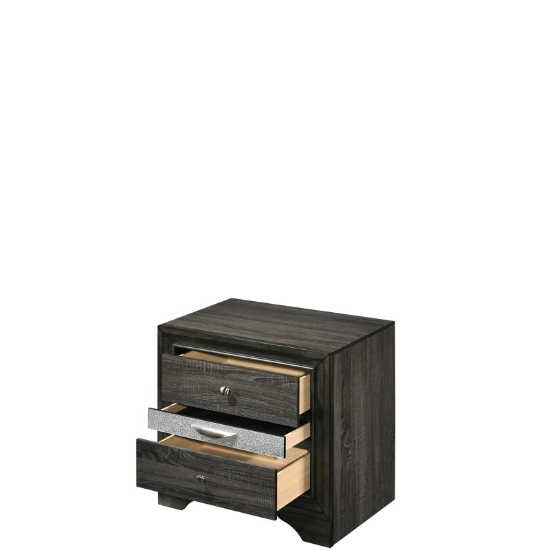 Table de chevet compacte grise avec rangement pour objets personnels Table de chevet de finition: attrait esthétique et fonctionnalité