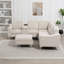 Canapé modulaire rembourré en L avec repose-pieds rembourré en L-2108657104