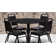 Ahlam 36'' Round Laminate Table Set with X-Base and 4 Trapezoidal Back Banquet Chairs