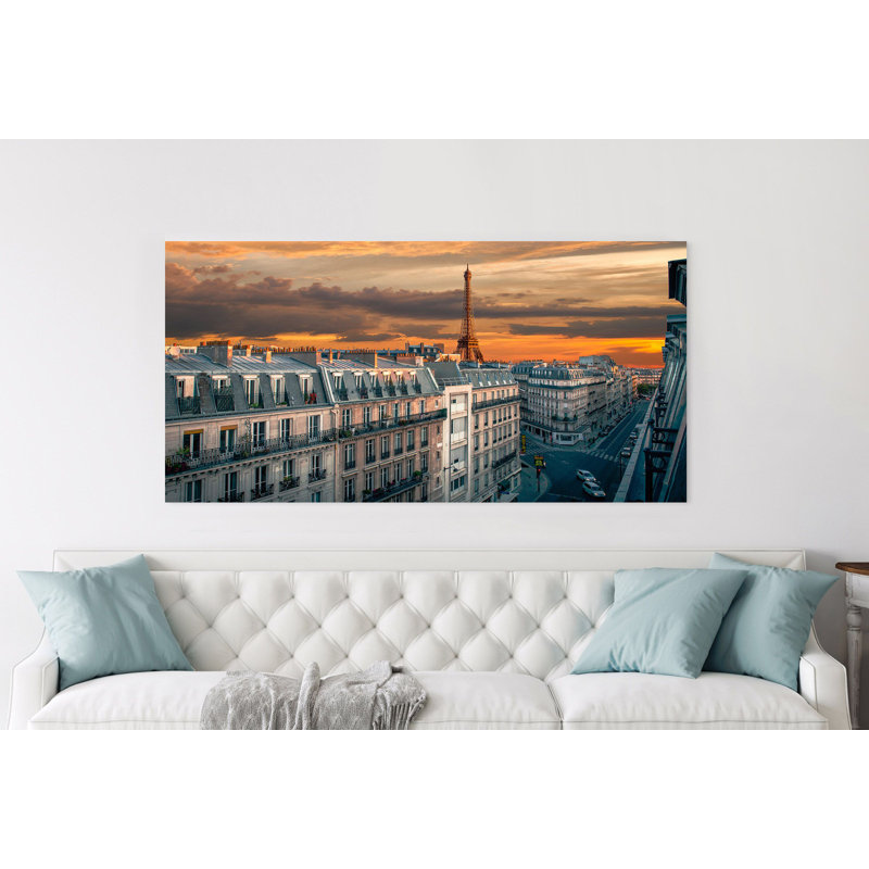 Morning In Paris - Wrapped Canvas Print, 60cm H x 120cm W