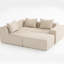 Velours côtelé en velours côtelé 4 pièces, compression moelleuse, moelleux, style moderne, sans assemblage-1328121205
