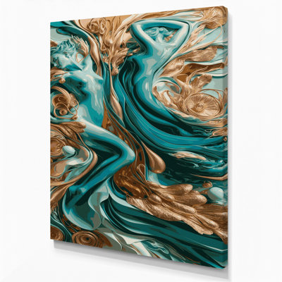 Abstrait art figuratif sur toile vert 35