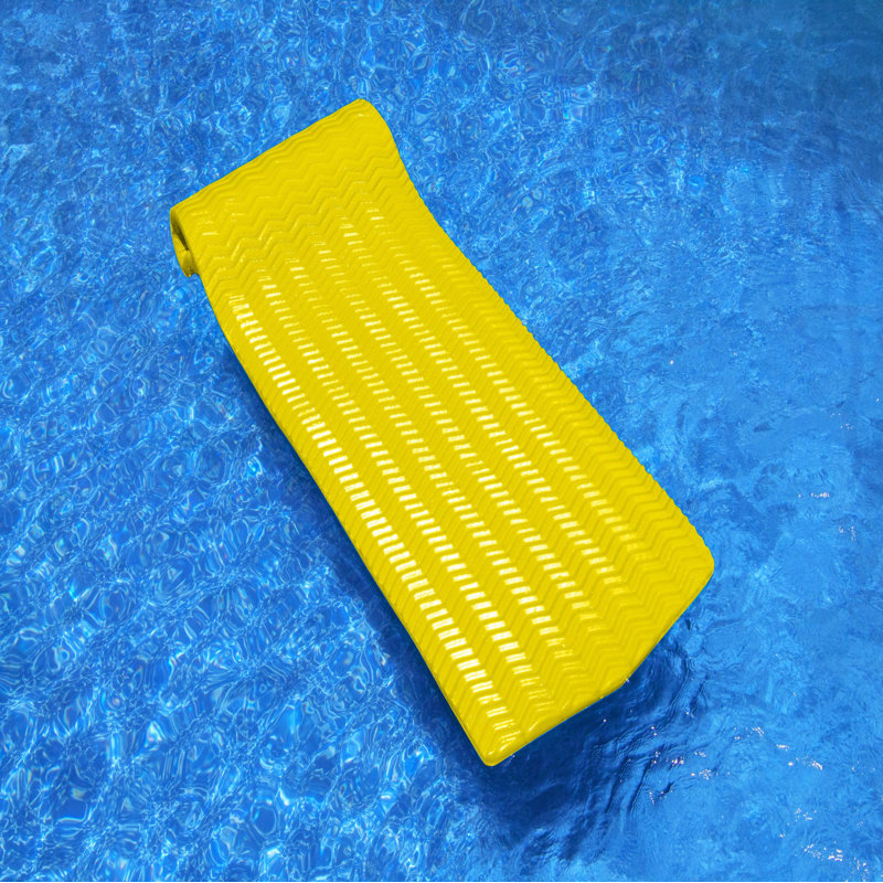 Radeau flottant pour matelas de piscine - 74 po - Jaune