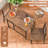 3-Piece Modern Dining Table Set with Square Table, 2 Chairs & Storage Rack, Steel Frame, Brown