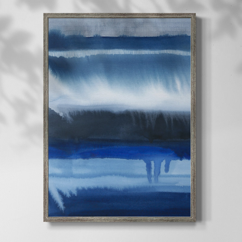 Impression encadrée Deep Blue Shore II - bois massif, H 11 po x l 9 po