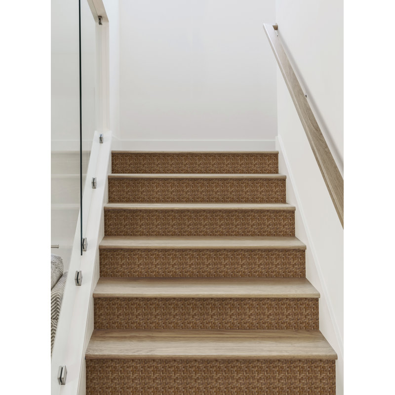 Autocollants muraux Auzenne Wicker, Brun, L 6,5 po x l 48 po