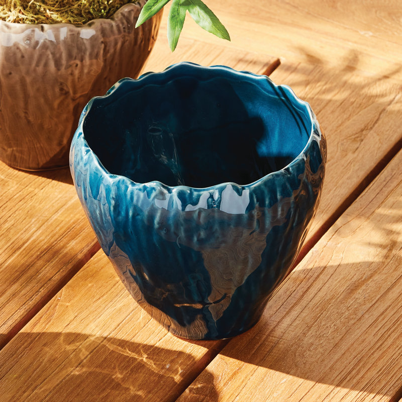Evelyn Pot Large, Bleu, Grand