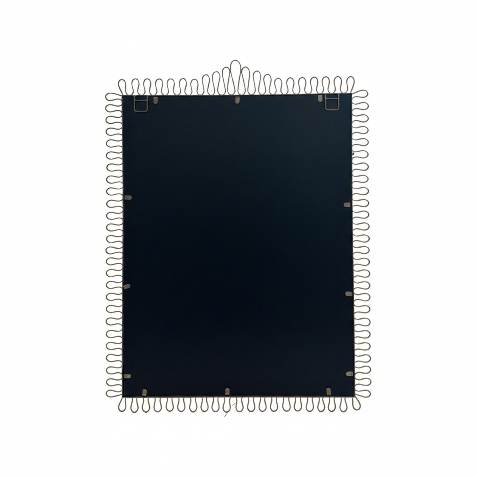 Squiggle Rectangle Champagne Silver Mirror