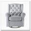 Swivel Glider Chair with Tufted Back