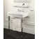 Rose Oval Console Bathroom Sink with Overflow