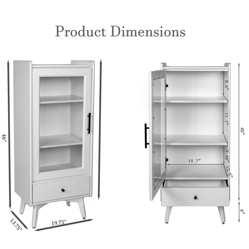 Daquarius Freestanding  Cabinet, White