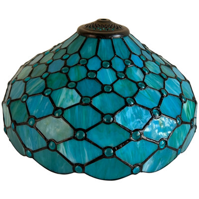 Abat-jour en verre coloré pour lampe de table 16 pouces Tiffany