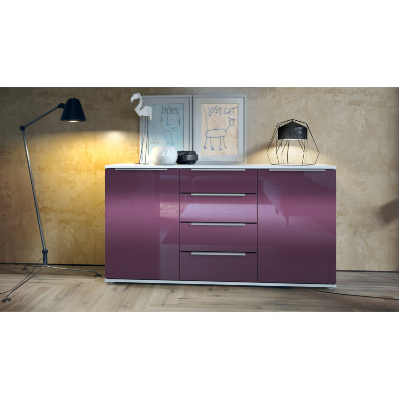 Adriannah Sideboard, High-Gloss Blackberry 
