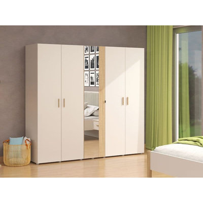 Rion 5 Door Manufactured Wood Wardrobe