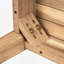 Causeuse d'extérieur en bois d'acacia avec table basse, structure en teck clair, coussin beige