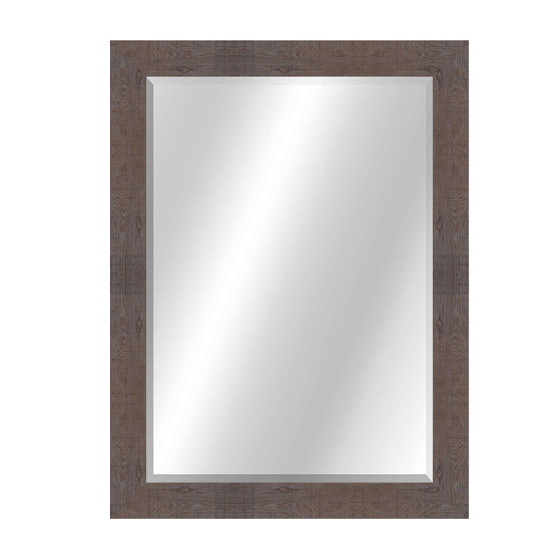 Wall Mirror, 34" x 28", Light Gray