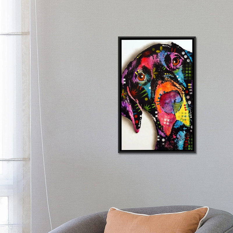 Pointer, impression sur toile tendue, H 26 po x l 18 po x P 1,5 po, Cadre noir