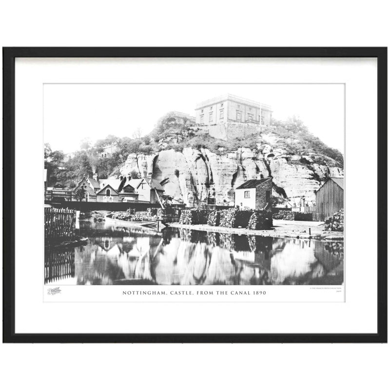 Nottingham, Castle, From The Canal 1890 - Single Picture Frame Print, 40cm H x 50cm W x 2.3cm D