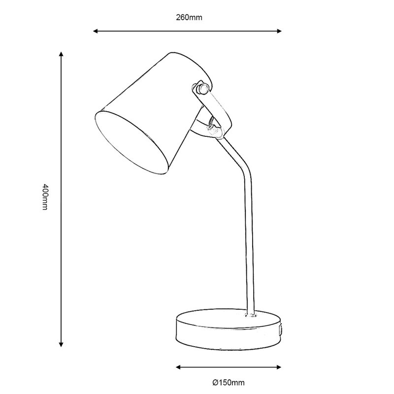 Chesterland Metal Table Lamp, Grey