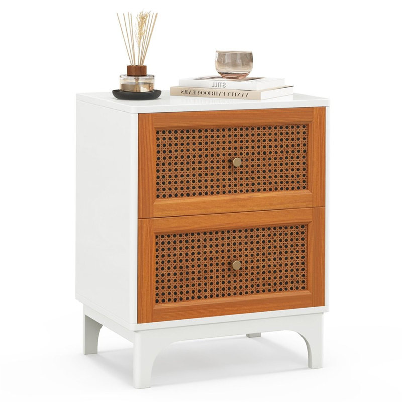 46cm W Manufactured Wood Bedside Table