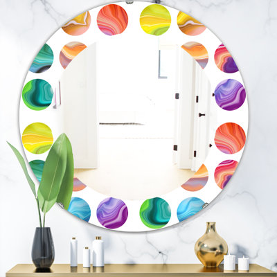 Miroir d'appoint circulaire et moderne