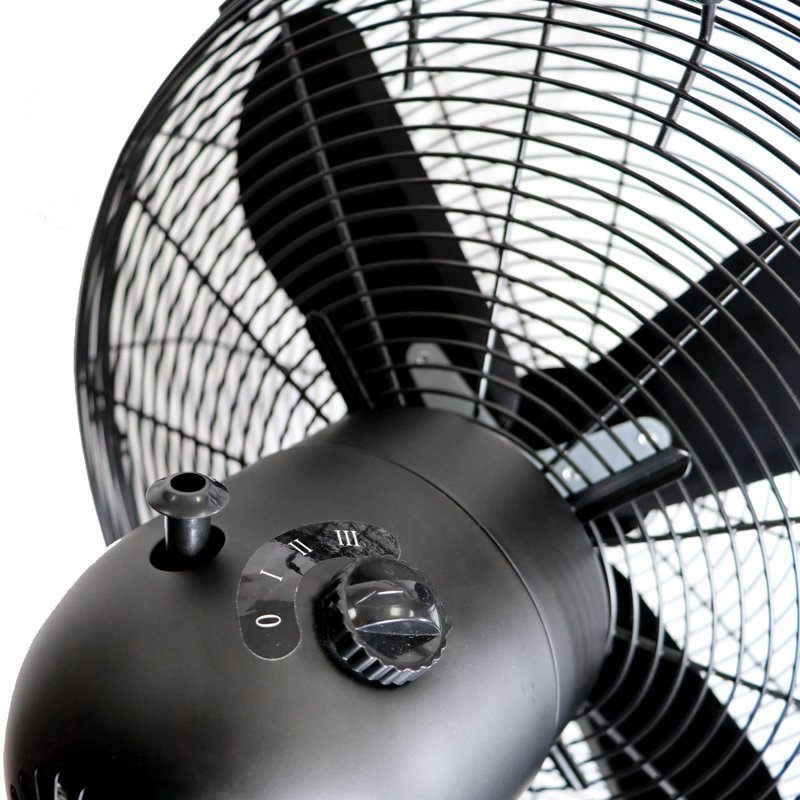 Igenix 16 Inch Pedestal Fan Chrome, Black