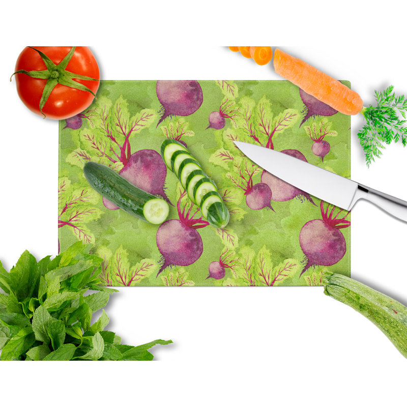 Planche à découper en verre trempé radishes caroline