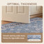 Tapis Flint traditionnel à motif floral intégral bleu, gris et crème, lavable en machine, antidérapant, à poils courts, pour intérieur et extérieur, adapté aux animaux domestiques, idéal pour le salon, la chambre, la salle à manger, l'entrée, le corridor ou le bureau.-1883793573