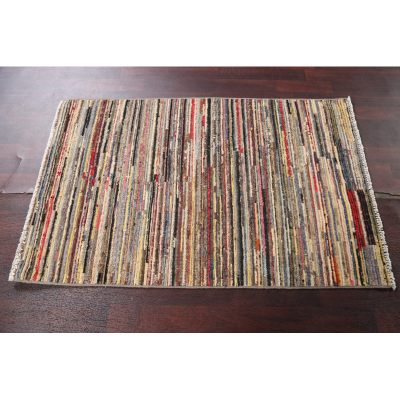 Striped Gabbeh  Contemporary Rug 3x5