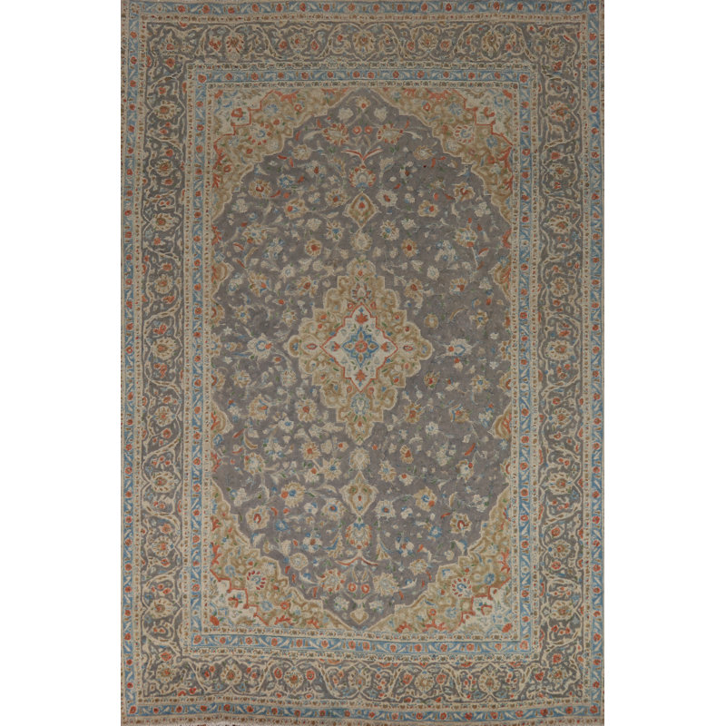 Tapis traditionnel gris traditionnel 8 x 11