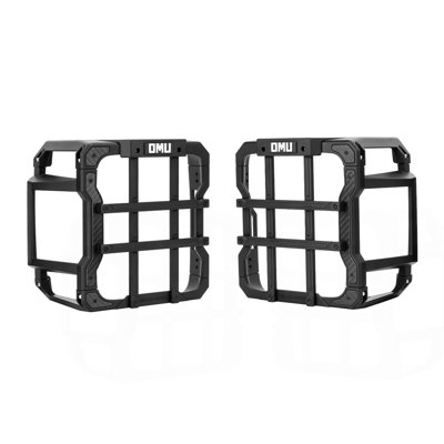 OMU Genesis Series Aluminum Tail Light Cover Compatible With 2018+ Jeep Wrangler JL, Protector Cover Tail Light Lamps Protected Trim Guards (Suitable For LED Lamp Version Only)