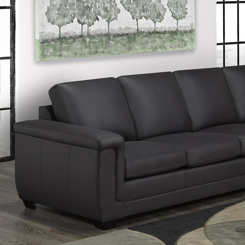 Canapé modulaire 90 po faisant face à la droite, Ombre 100% polyester