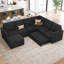 Grand canapé-lit modulaire avec repose-pieds Seybert-101956944