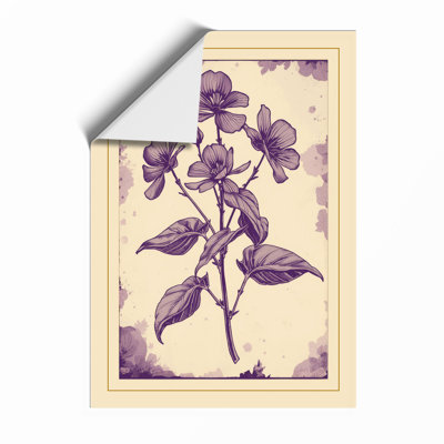 Purple Bloom Study Botanical - Framed Print